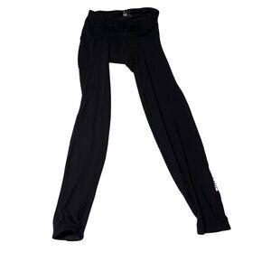 Trigema Mens Cycling Tights W/ Padded Seat Black Size L Polyester/Elastane Blend